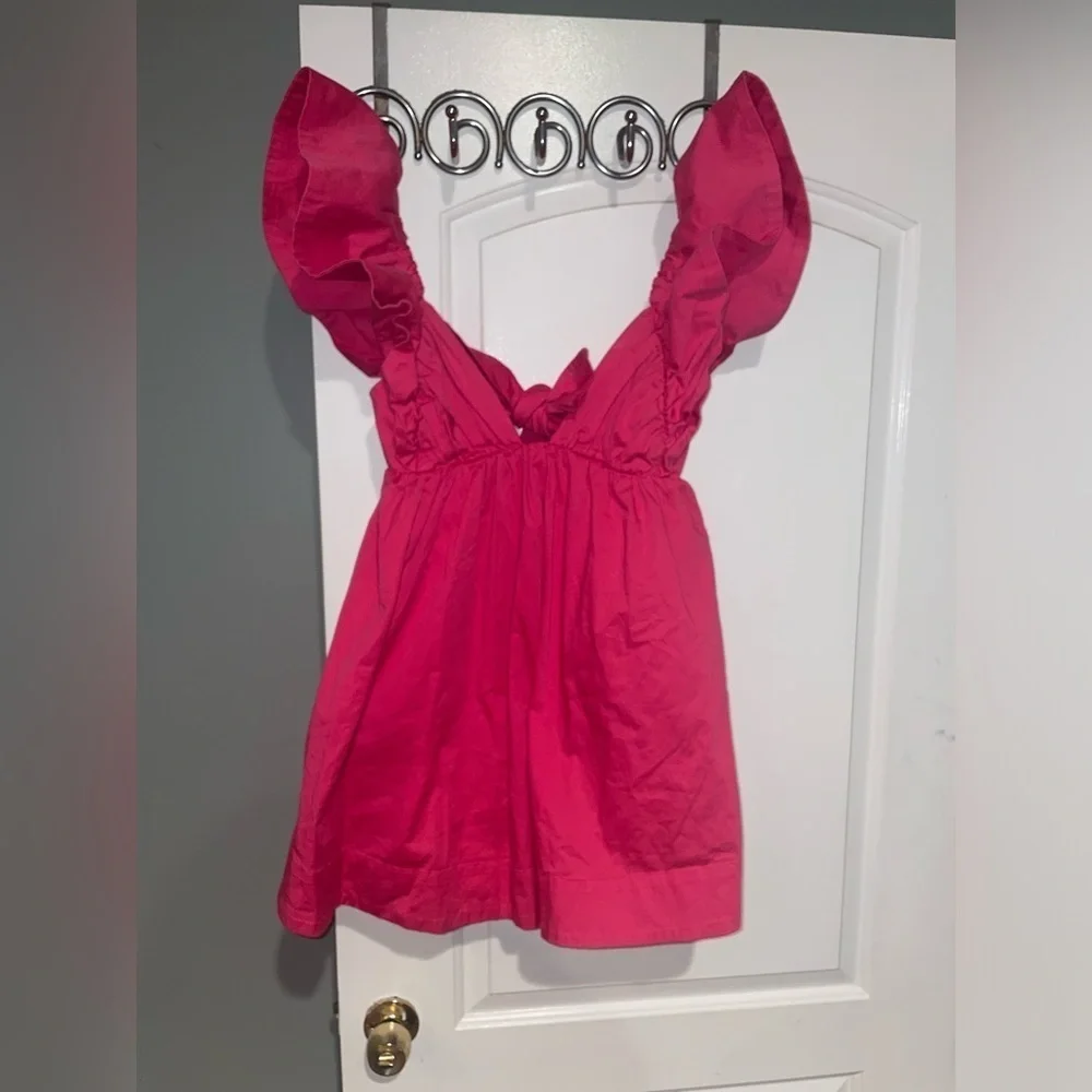 For Love And Lemons Clementine Pink Ruffle Dress 🩷 XS - Picture 10 of 15